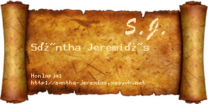Sántha Jeremiás névjegykártya